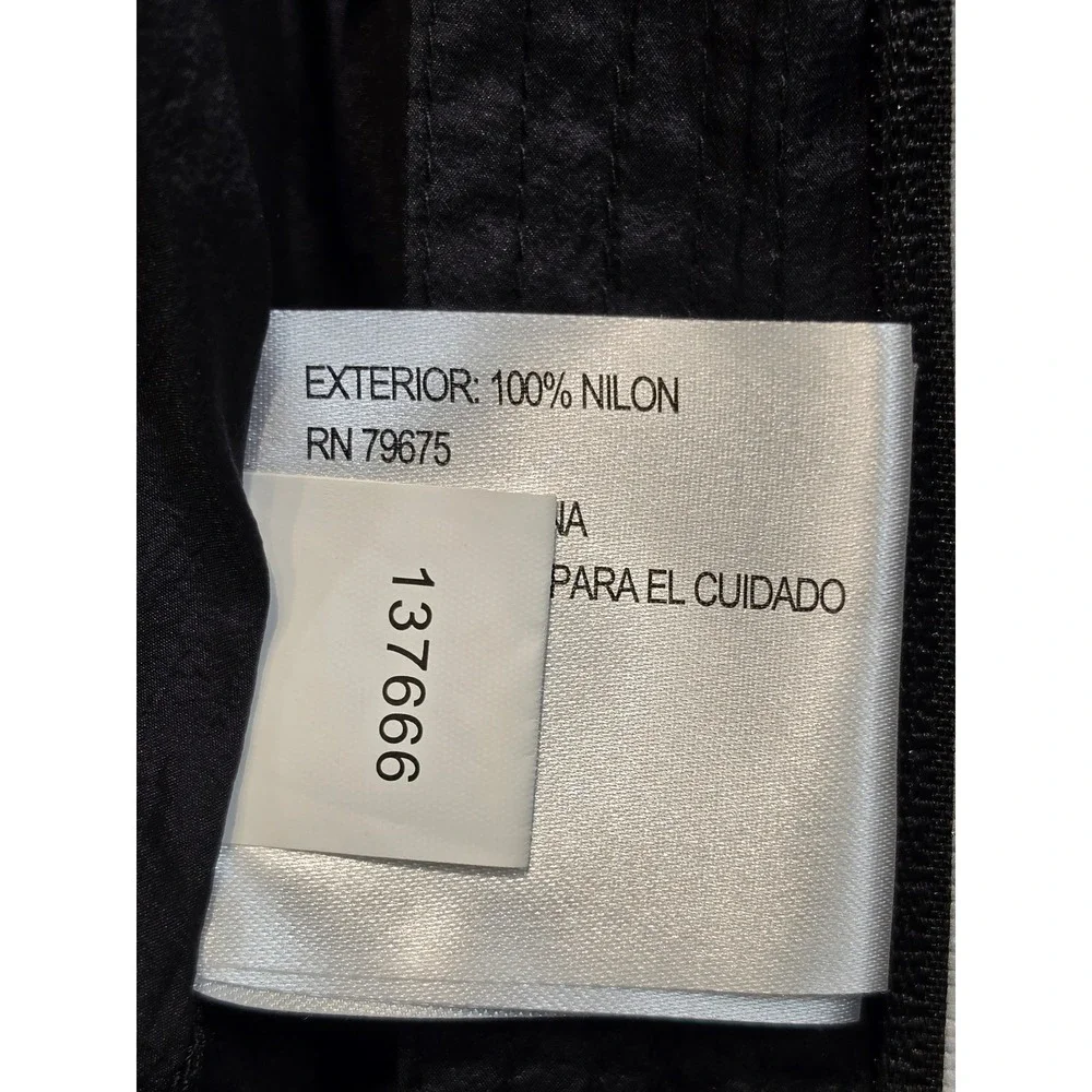 Michael Kors Womens Black Lightweight Hooded Anorak Jacket Bubble Hem Medium